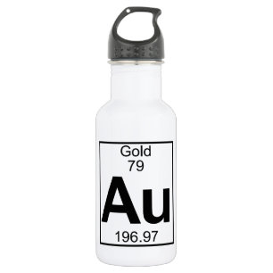 Botella De Agua Elemento 079 - Au - oro (lleno)