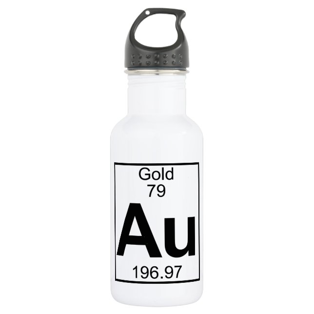 Botella De Agua Elemento 079 - Au - oro (lleno) (Anverso)