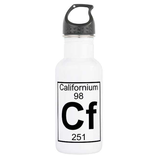 Botella De Agua Elemento 098 - Cf - californio (lleno) (Anverso)