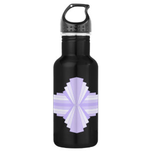 Botella De Agua Elemento Art deco en lila y púrpura 532 ml de agua