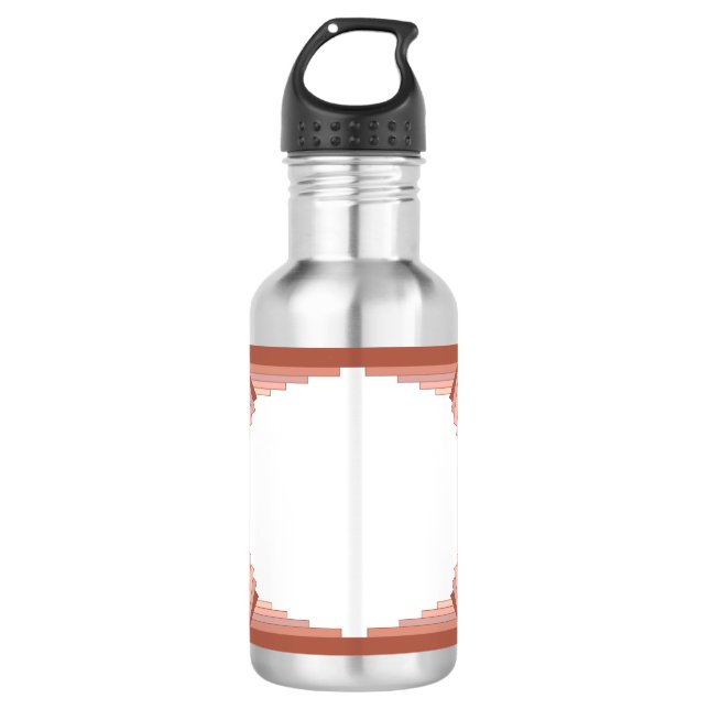 Botella De Agua Elementos Art Decó en una paleta de oro rosa (Anverso)