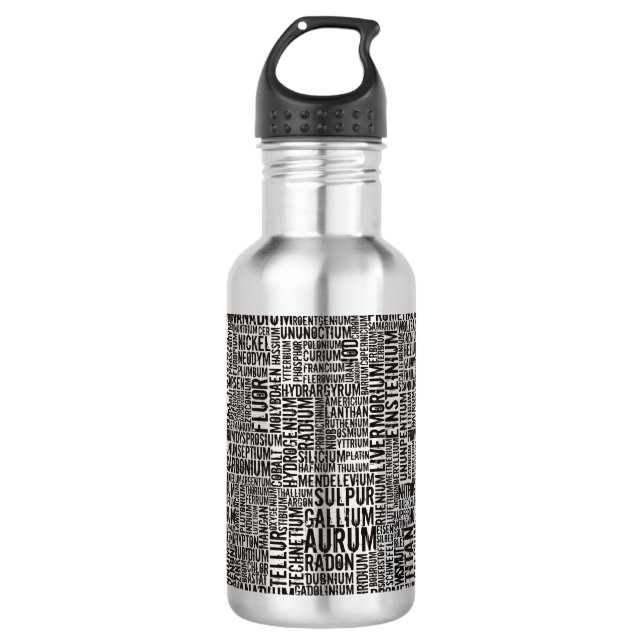 Botella De Agua elementos químicos (Anverso)