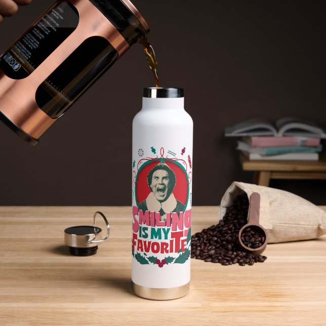Botella De Agua Elf - Sonreír es mi favorito (Café)