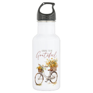 Botella De Agua Elige estar agradecido - Bicicleta y caída rusa