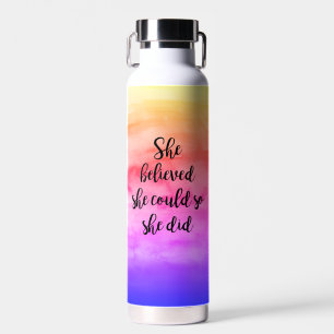 Botella De Agua Ella Creía Que Podía Así Que Lo Hizo Inspirador