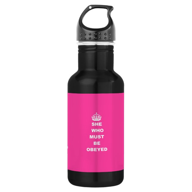 Botella De Agua Ella que debe ser obedecida (Anverso)