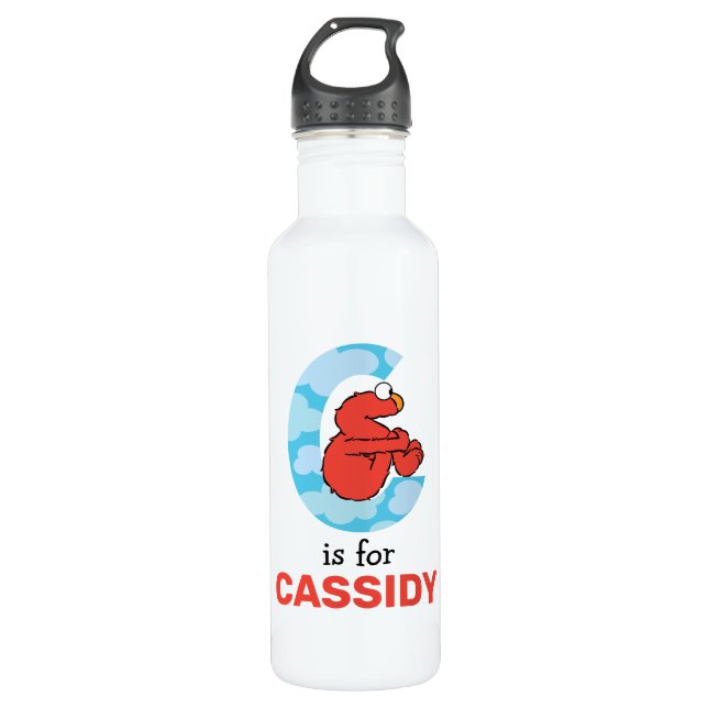 Botella De Agua Elmo Alphabet | C Nubes (Anverso)