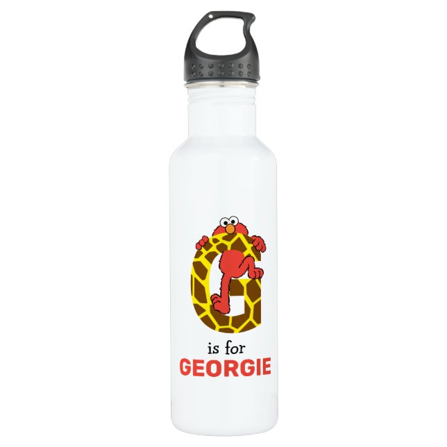 Botella De Agua Elmo Alphabet | G Giraffe (Anverso)