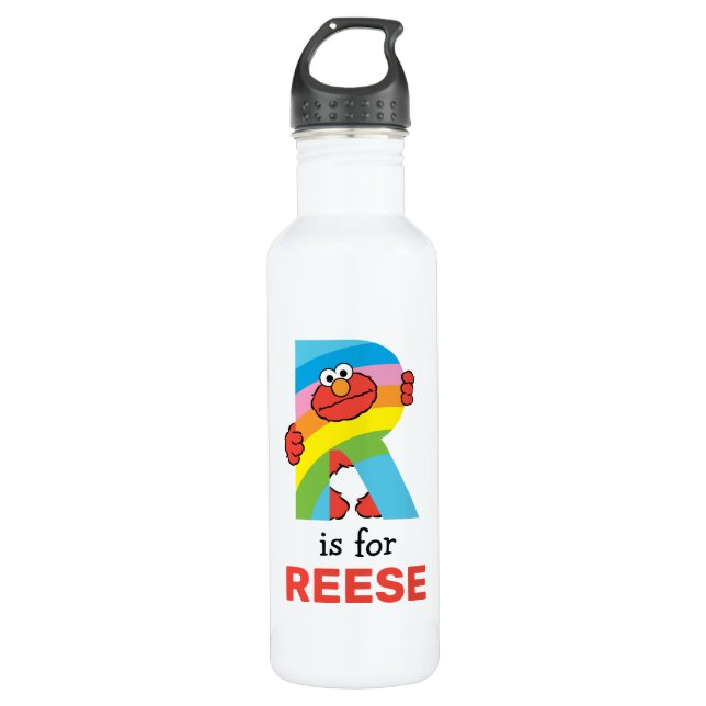 Botella De Agua Elmo Alphabet | R Arcoiris (Anverso)