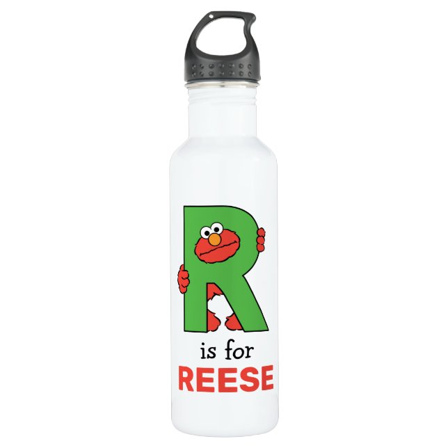 Botella De Agua Elmo Alphabet | R Green (Anverso)