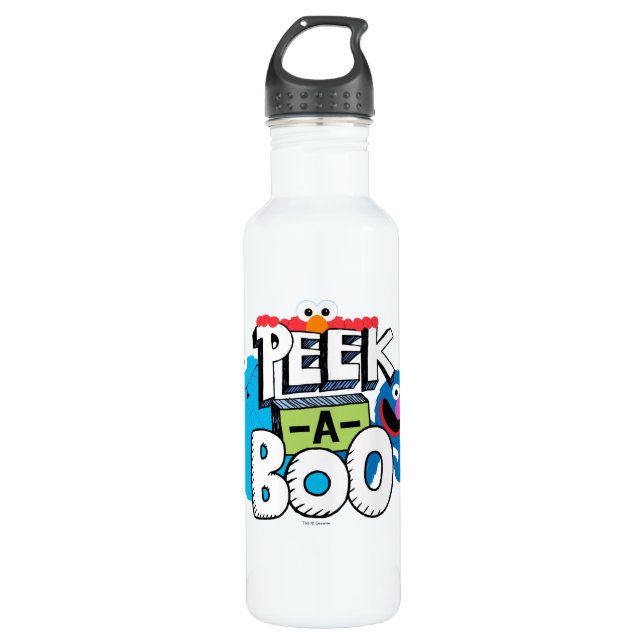 Botella De Agua Elmo, Cookie y Grover | Peek-a-Boo (Anverso)