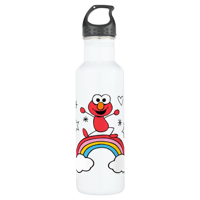 Botella De Agua Elmo Rainbow Doodley Graphic (Anverso)