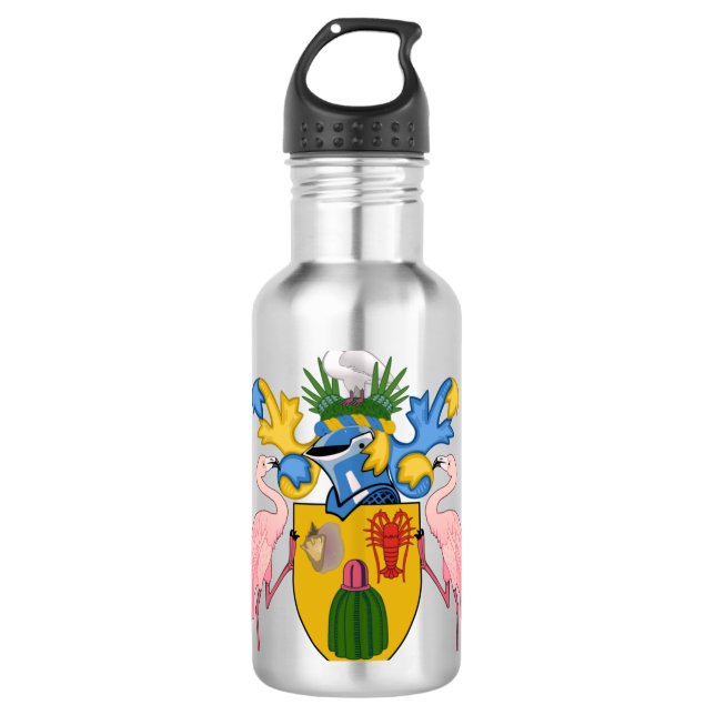 Botella De Agua emblema de las Islas Turcas y Caicos (Anverso)