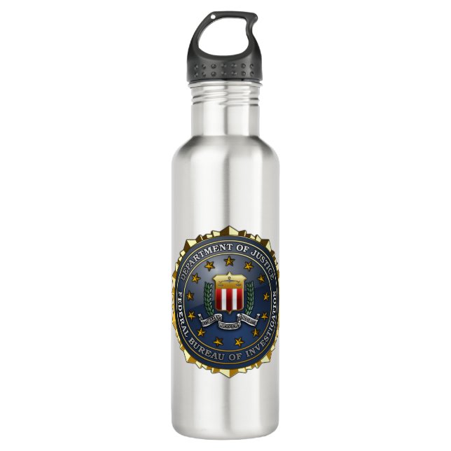 Botella De Agua Emblema del FBI (Anverso)