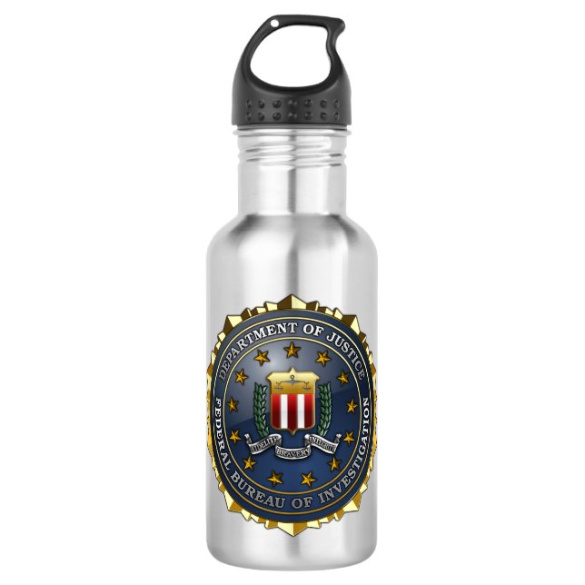 Botella De Agua Emblema del FBI (Anverso)