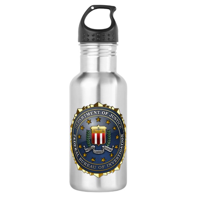 Botella De Agua Emblema del FBI (Anverso)