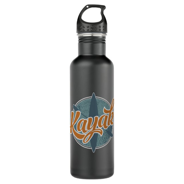 Botella De Agua Emblema del kajak (Anverso)