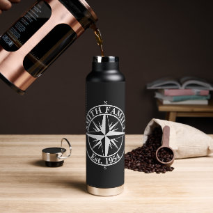 Botella De Agua emblemas personalizables de monograma de estrella 