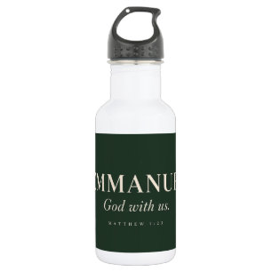 Botella De Agua EMMANUEL Mateo 1:23 Navidad