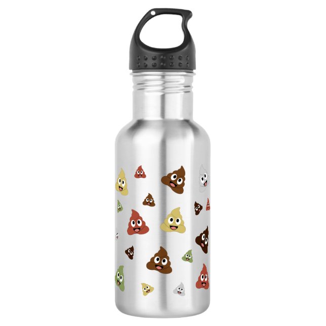 Botella De Agua Emoji Cute Poop ideas divertidas de regalo (Anverso)