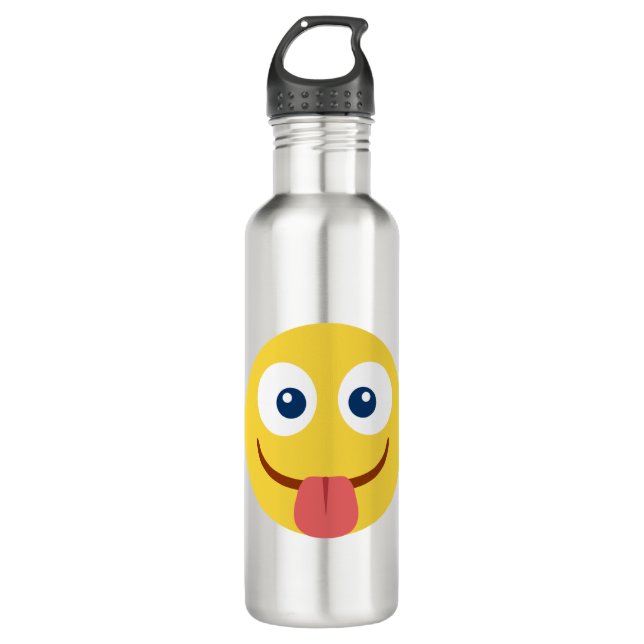 Botella De Agua Emoji de lengua agarrotada (Anverso)