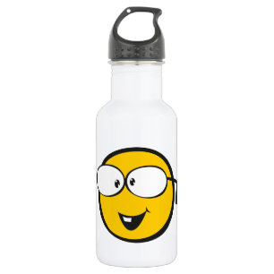 Botella De Agua Emoji del empollón