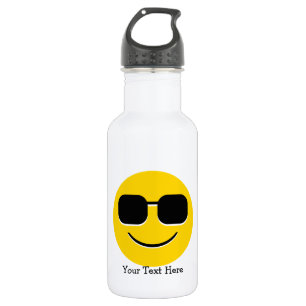 Botella De Agua Emoji fresca de las gafas de sol
