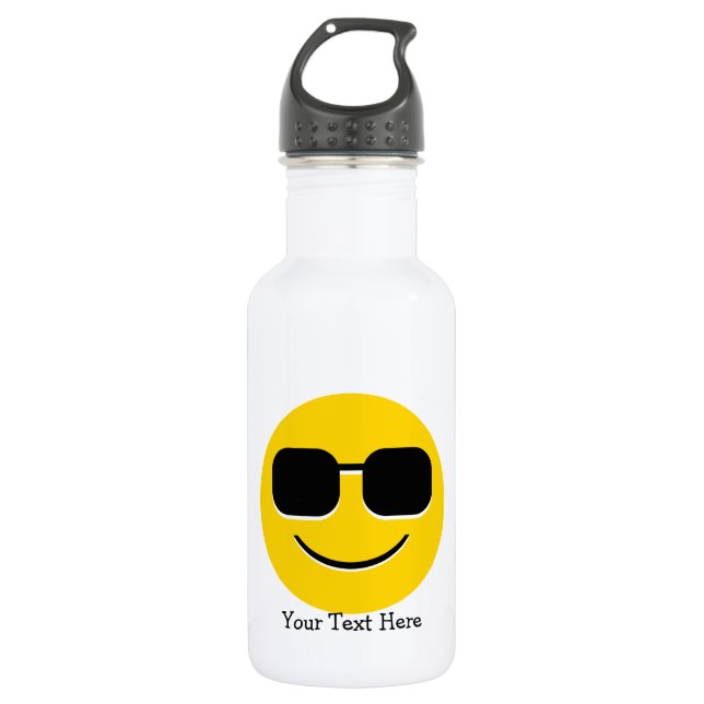 Botella De Agua Emoji fresca de las gafas de sol (Anverso)