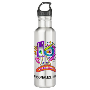 BOTELLA DE AGUA EMOJI TRIBAL FROWNIE MEEMOGIE