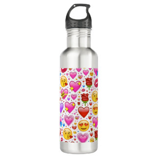 Botella De Agua Emojis del corazón