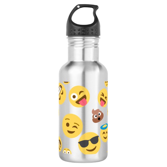 Botella De Agua Emojis locas (Anverso)