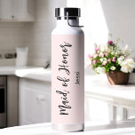 Botella De Agua Empleada de honor Rubor: ducha de novia rosa<br><div class="desc">Botella de agua de doncella de honor en Rubor Rosa para Boda,  fiesta de novias,  ducha de novia,  fiesta de soltera. Vea más productos con este diseño en la colección de abajo.</div>