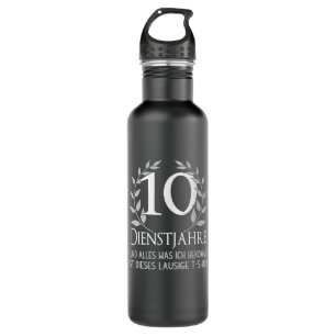 Botella De Agua Empleados 10 años Empresa Celebración