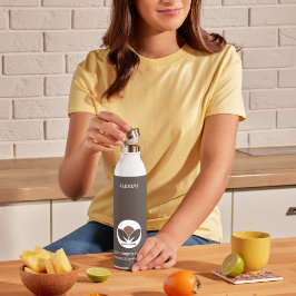 Botella De Agua Empresa elegante | Mocha Mousse | Personalizado