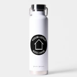 Botella De Agua Empresa inmobiliaria añada su Personalizado de log<br><div class="desc">Esta botella minimalista de agua de personalizado realtor está personalizada con el logo de su compañía de bienes raíces en el centro. Añada el nombre y el agente de su empresa inmobiliaria en este diseño moderno para un regalo sencillo que presentar a los clientes de compra de viviendas.</div>