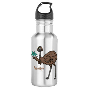 Botella De Agua Emu con ilustracion personalizado de huevos