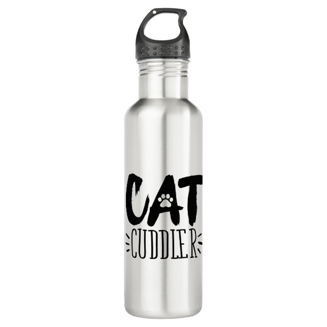 Botella De Agua en Cuddler Happy Cuddler Aesthetic Cat Pictures (Anverso)