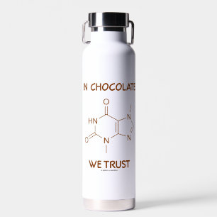 Botella De Agua En el chocolate confiamos en la Molécula de la teo
