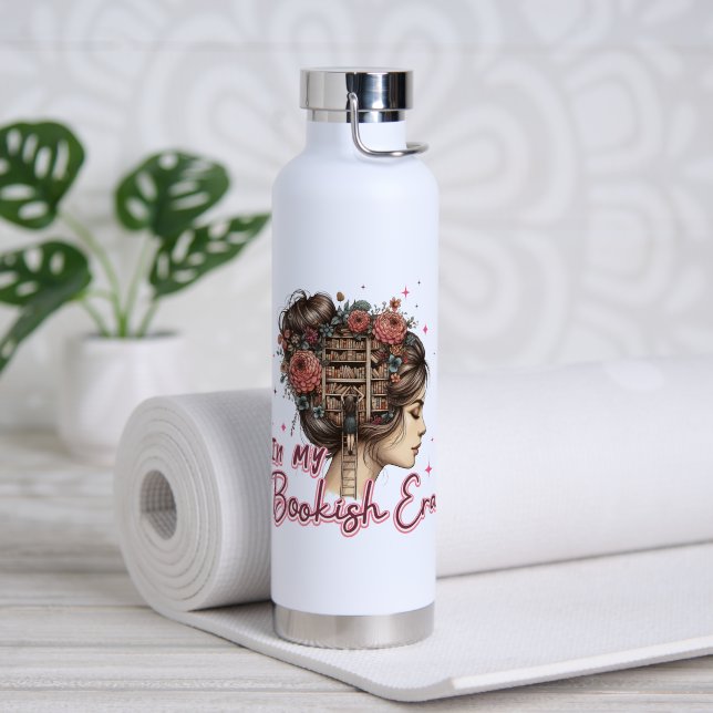 Botella De Agua En mi era de la librería (Yoga (girado))