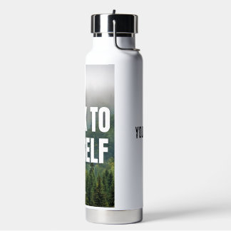 Botella de agua en modo motivación