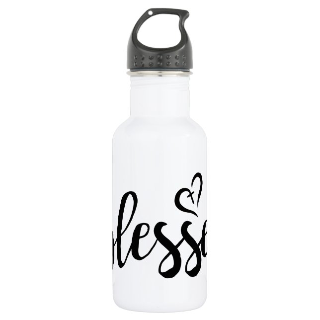 Botella De Agua encantador chic SIMPLEMENTE AFORTUNADO | (Anverso)