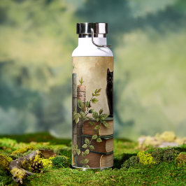 Botella De Agua Enchanted Black Cat Library