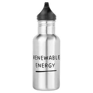 Botella De Agua Energía Renovable – Café Ecológico Divertido y Lin