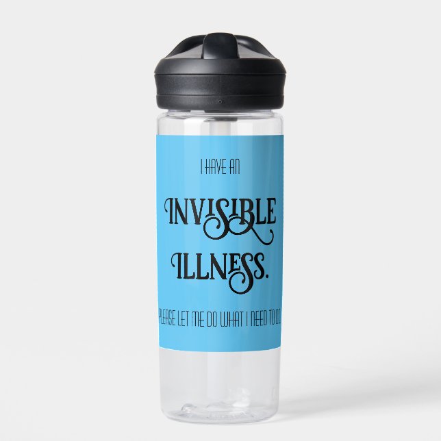 Botella De Agua Enfermedad Invisible (Delante)