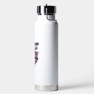 Botella De Agua Enfermera Americana Diseño Patriótico de Camiseta 