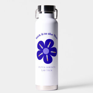 Botella De Agua Enfermera divertida y linda jeringa de flor flebot