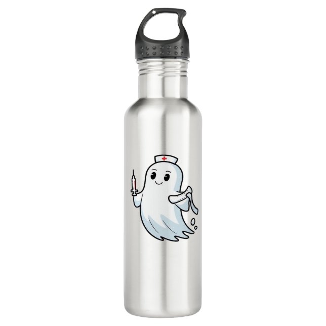 Botella De Agua enfermera fantasma Classic T-Shirt_1 (Anverso)