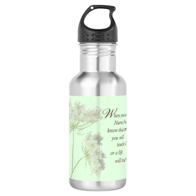 Botella De Agua Enfermera practicante Touch Lives Wildflower (Anverso)