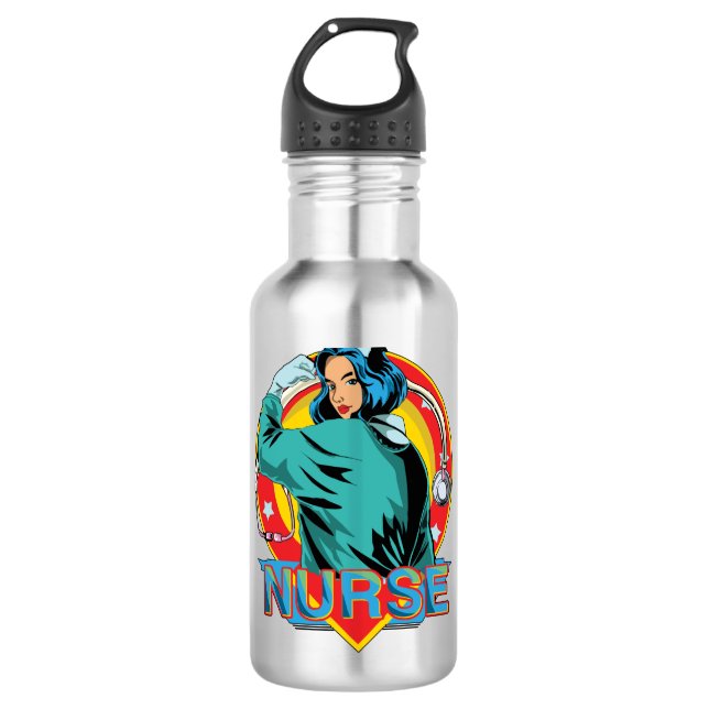 Botella De Agua Enfermero fuerte (Anverso)