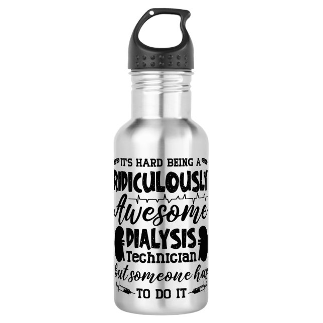 Botella De Agua Enfermero Técnico de Diálisis Awesome (Anverso)